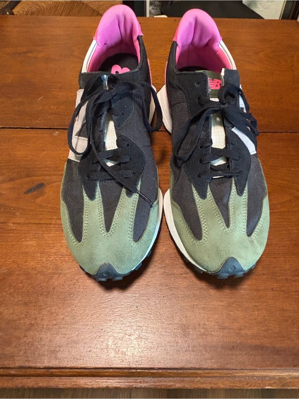 Size 13 - New Balance 327 Black Pink Green Style MA327WR1